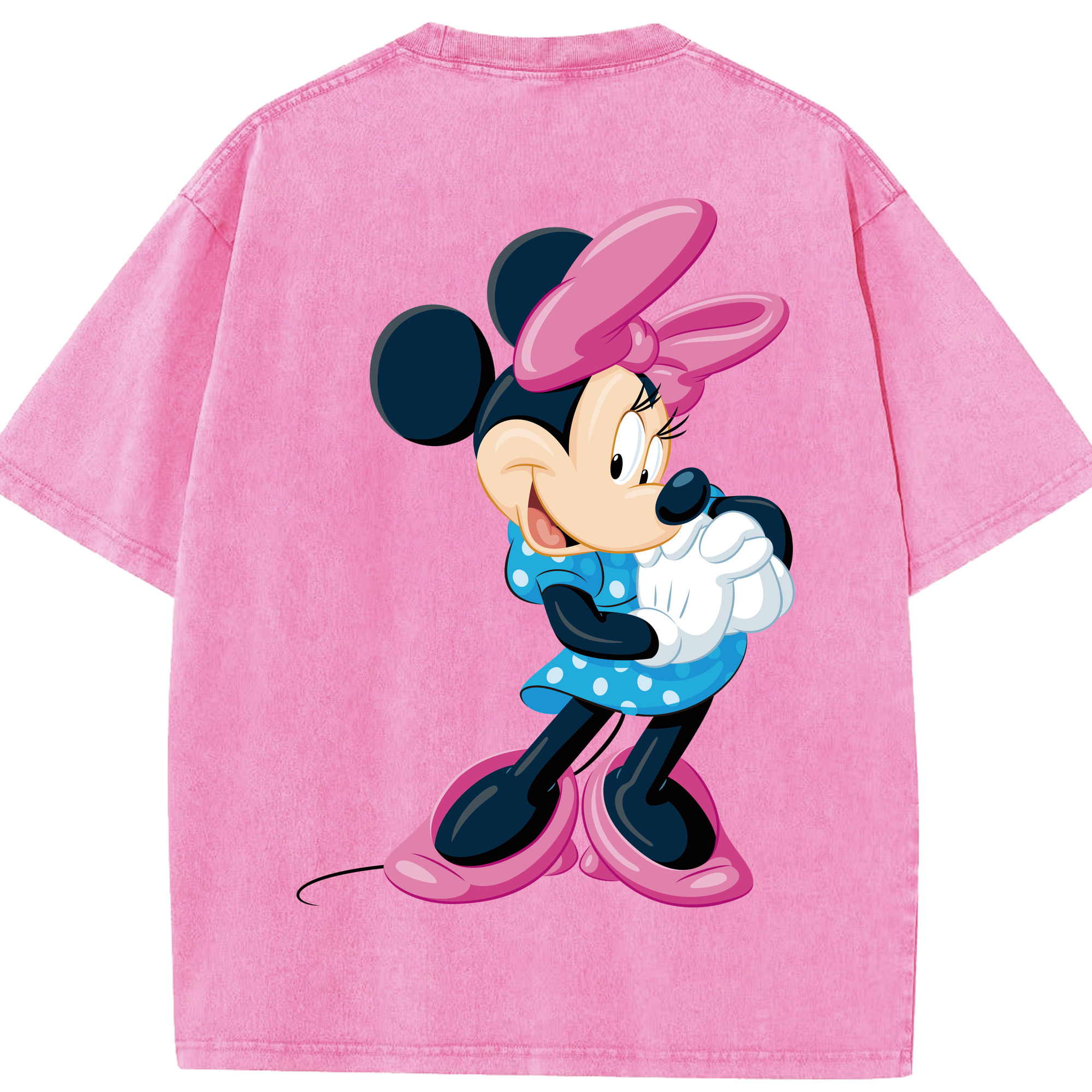 （画像用） ミッキーマウス Mickey Mouse 綿100% ヴィンテージ風 半袖Tシャツ（背面プリント）